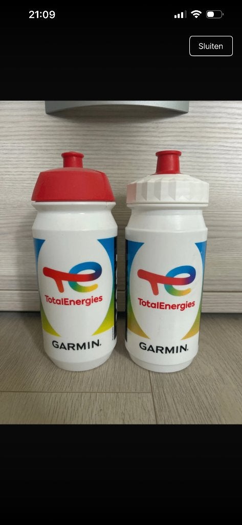 Bidons Total energies, Sport en Fitness, Drinkbussen, Ophalen of Verzenden