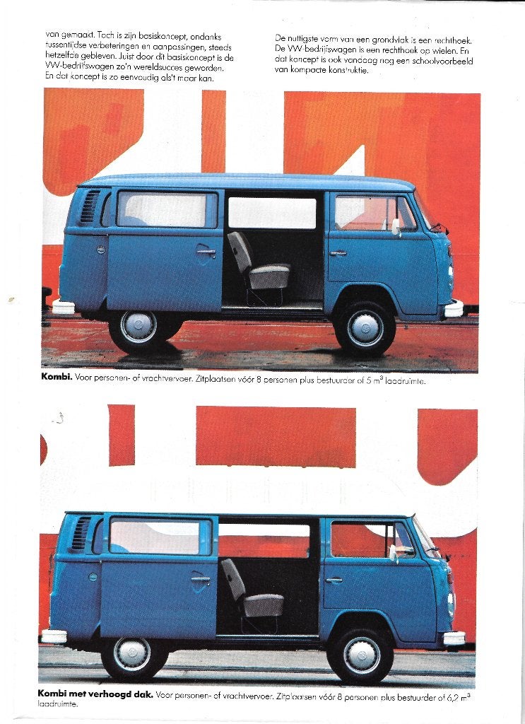 VOLKSWAGEN "BEDRIJFSVOERTUIGEN"  1978, Ophalen of Verzenden, Zo goed als nieuw, Volkswagen