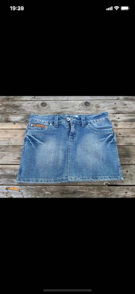 Kort jeans rokje, Kleding | Dames, Rokken, Maat 38/40 (M), Blauw, Ophalen of Verzenden, Gedragen