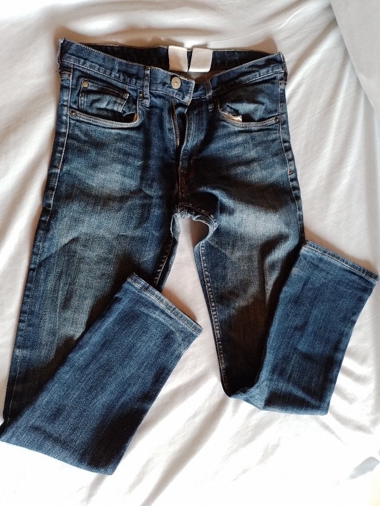 blauwe jeans jongen 158 Denim in goede staat, Ophalen of Verzenden, Zo goed als nieuw, Jongen