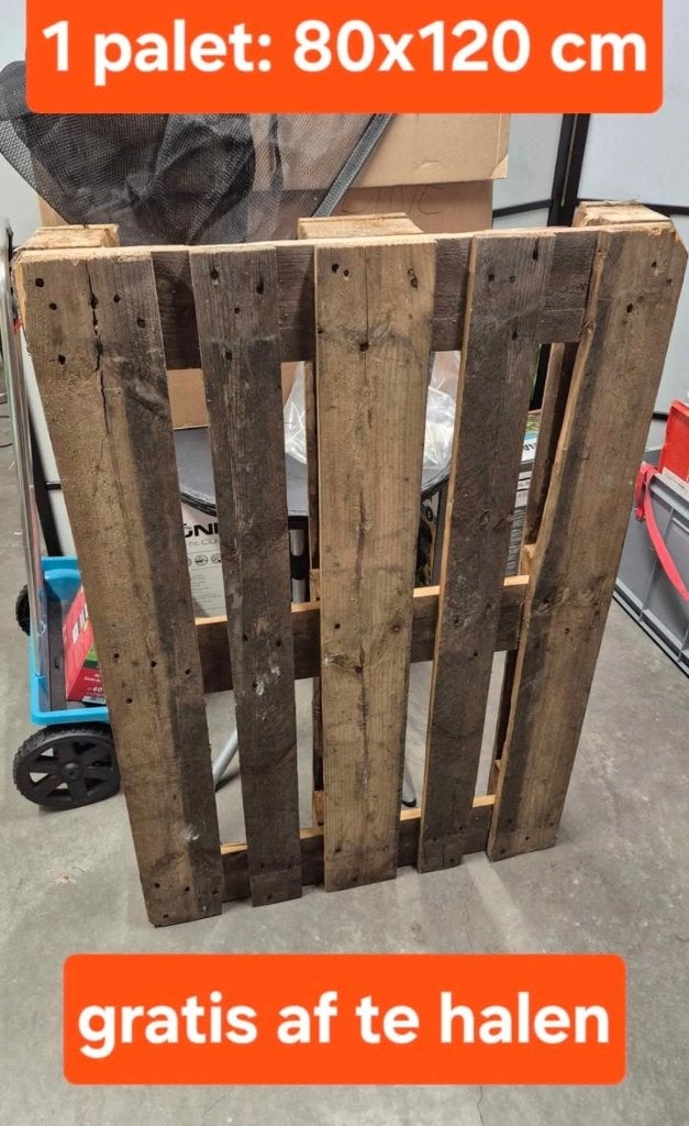 Palet 80x120 cm, Ophalen, Gebruikt, Minder dan 200 cm, Pallet