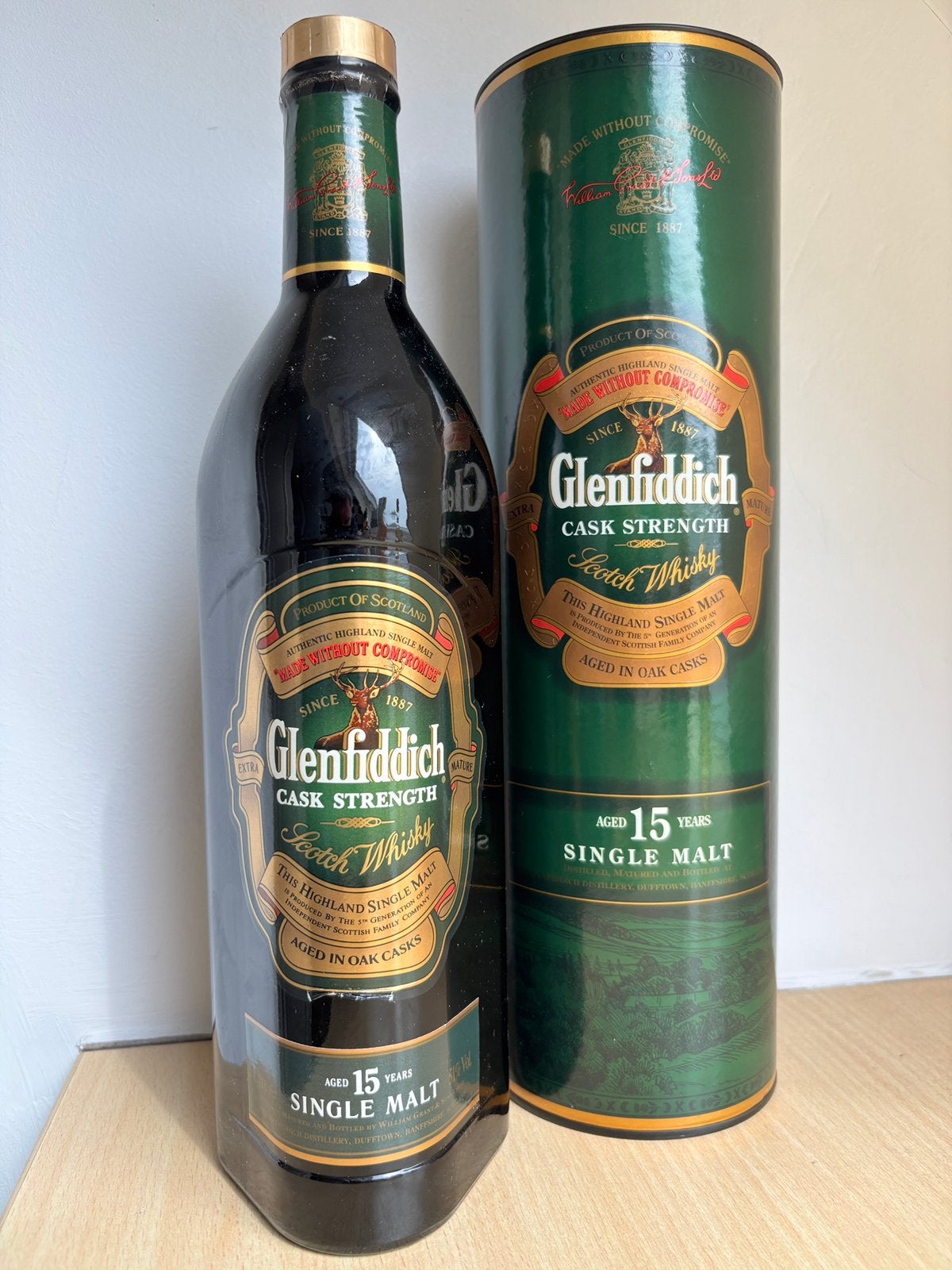 Glenfiddich, 15 ans de Cask Strength, années 90, Collections, Enlèvement ou Envoi, Comme neuf
