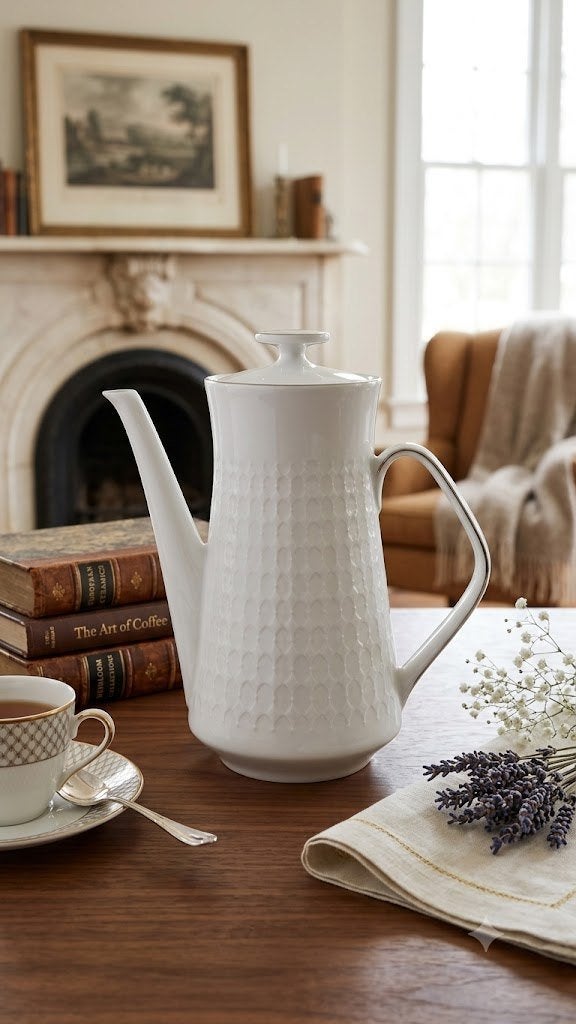 Winterling Bavaria vintage witte porseleinen koffiepot, Huis en Inrichting, Keuken | Servies, Ophalen, Zo goed als nieuw, Porselein