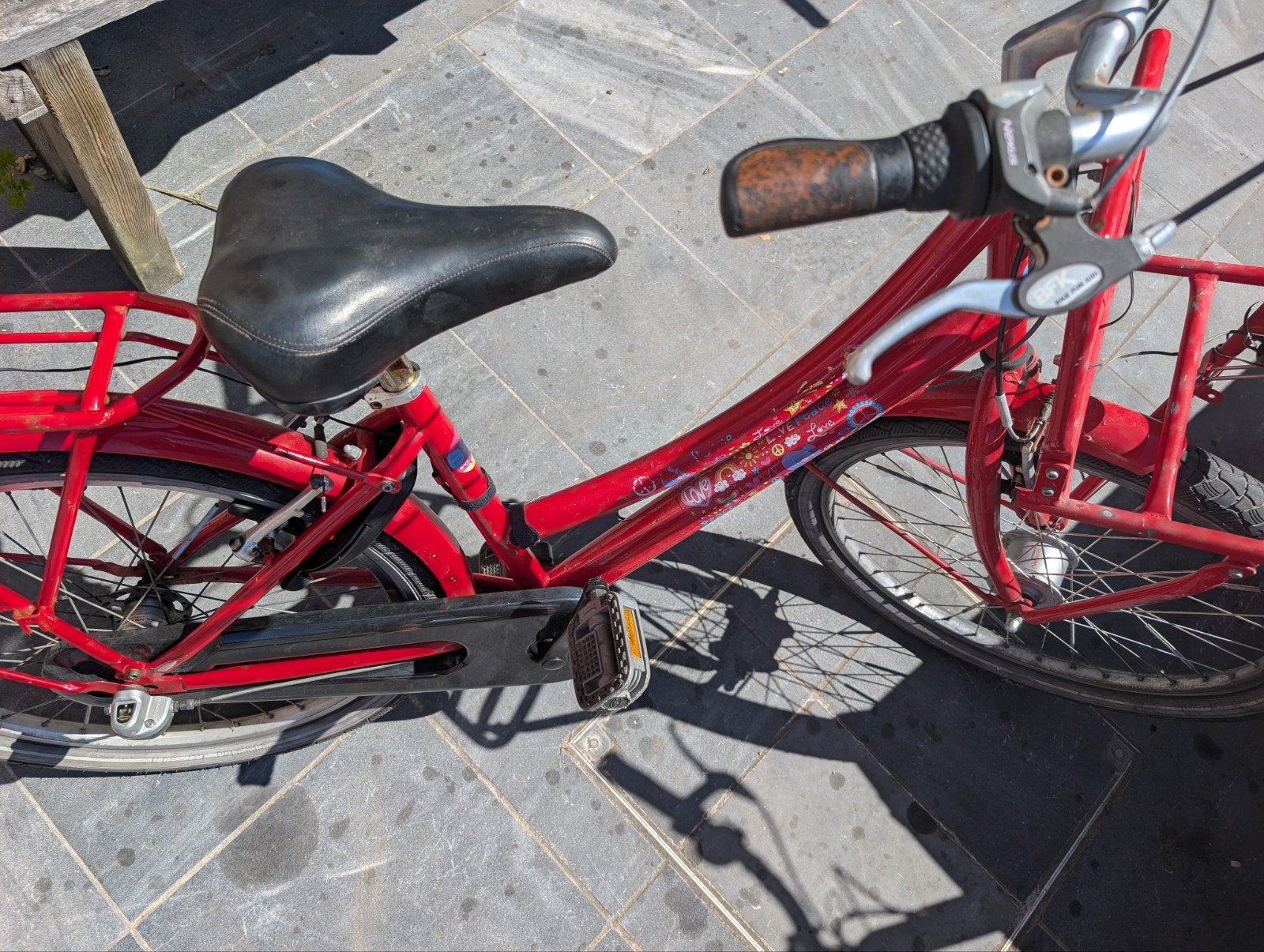 Meisjesfiets 24" rood, Fietsen en Brommers, Ophalen, BFK, BIKE FUN KIDS, Velgrem, Versnellingen
