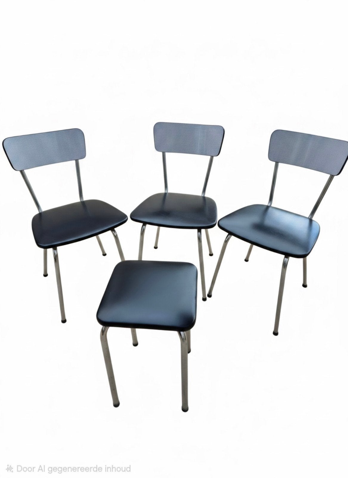 vintage 3 stoelen en tabouret, Ophalen