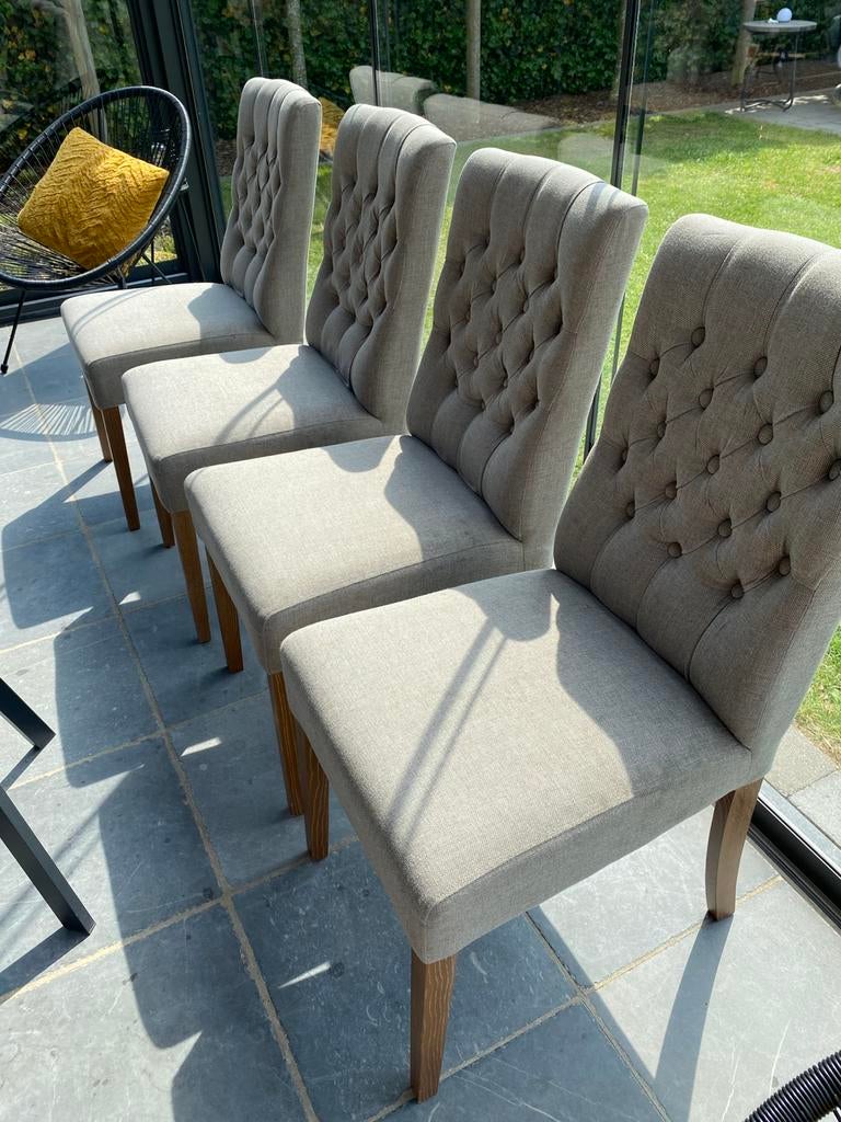 6 eetkamerstoelen, Huis en Inrichting, Stoelen, Ophalen, Gebruikt, Vijf, Zes of meer stoelen, Stof