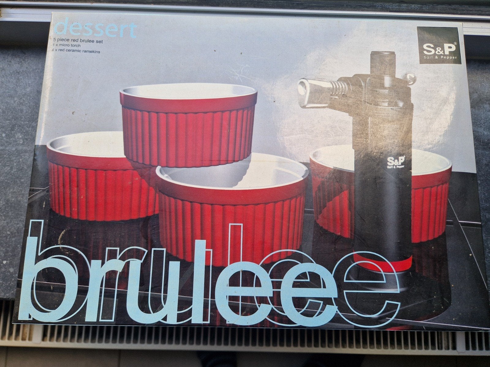 S&P Crème Brûlée Set + Torch (compleet, 5-delig), Minder dan 50 cm, Nieuw, Ophalen of Verzenden, Minder dan 25 cm