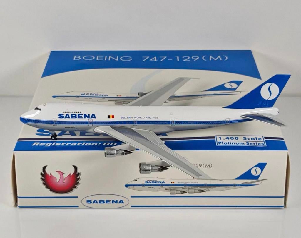 Phoenix 1/400 Sabena B747 OO-SGA, Ophalen of Verzenden, Zo goed als nieuw