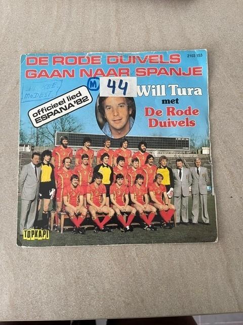 vinyl single - de rode duivels gaan naar spanje, Cd's en Dvd's, Vinyl Singles, Ophalen, Gebruikt, 7 inch, Beschermende buitenhoes