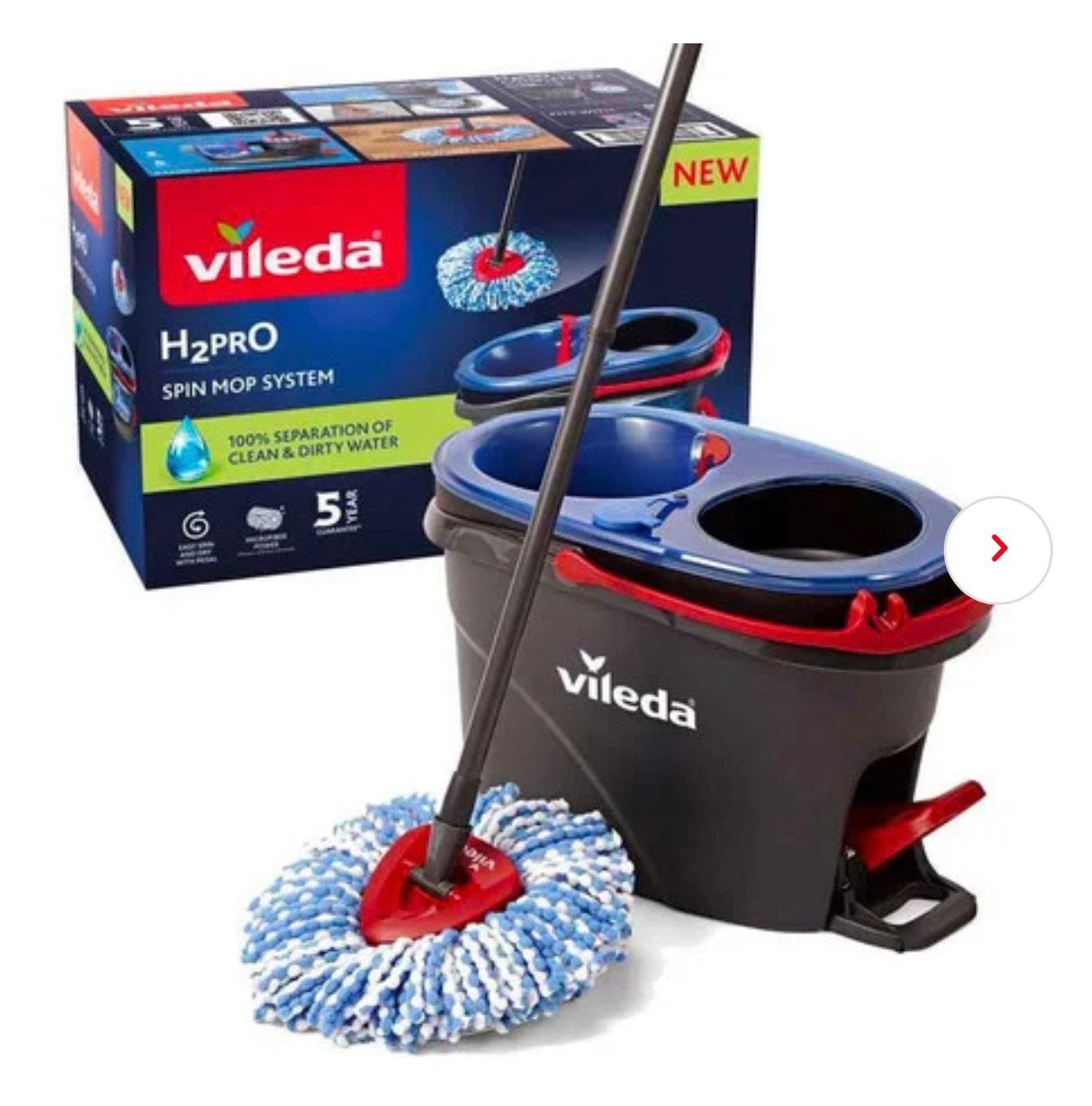 Vileda H2Pro Spin Mop Box, Huis en Inrichting, Schoonmaakartikelen, Ophalen