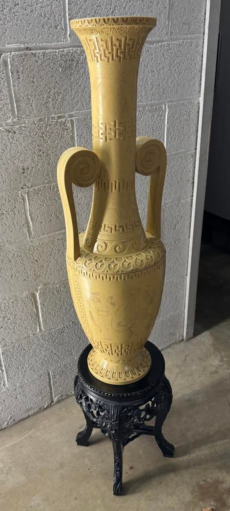 Vaas - Griekse stijl + tafeltje, Antiek en Kunst, Ophalen