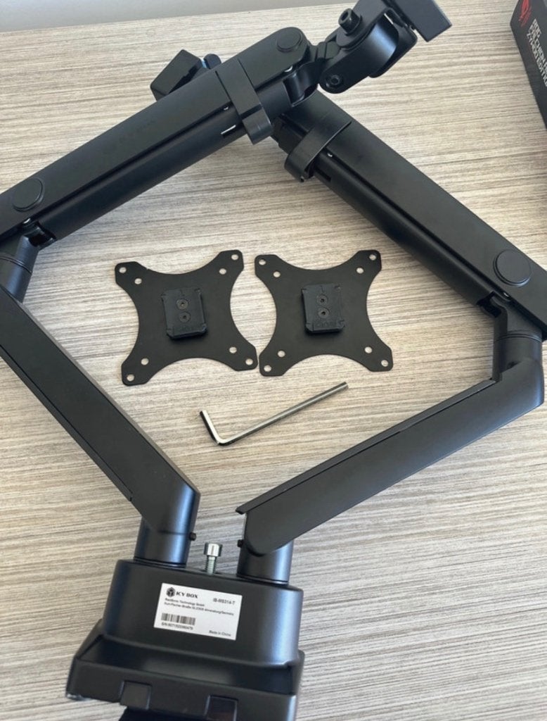 Dual monitor arm, Ophalen of Verzenden, Gebruikt