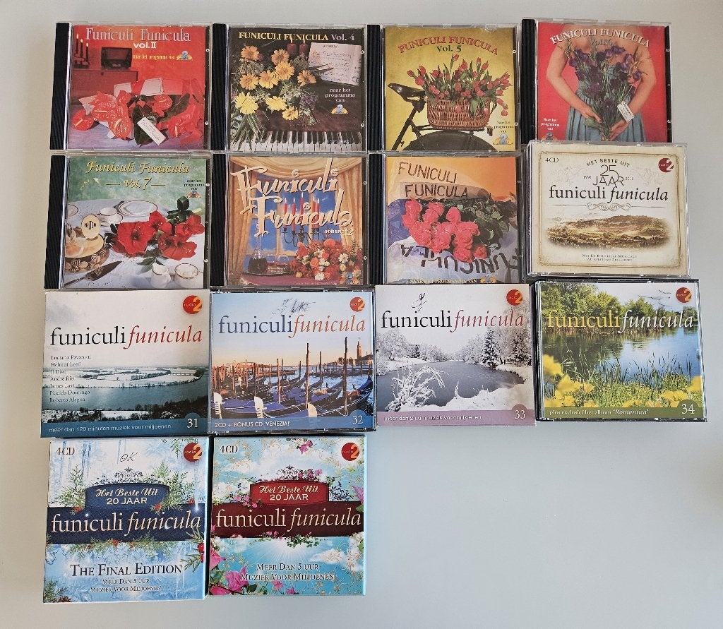 14 CD / CD verzamelboxen Funiculi Funicula, Enlèvement ou Envoi