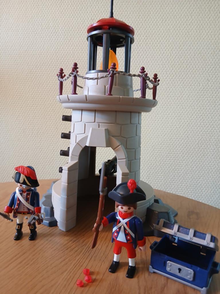 Playmobil 6680, soldaten met vuurtoren, Kinderen en Baby's, Speelgoed | Playmobil, Ophalen of Verzenden, Zo goed als nieuw, Complete set