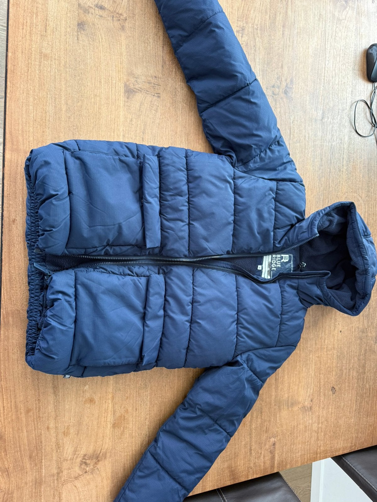Winterjas blauw maat 158/164, Ophalen, Zo goed als nieuw, Jongen, Jas