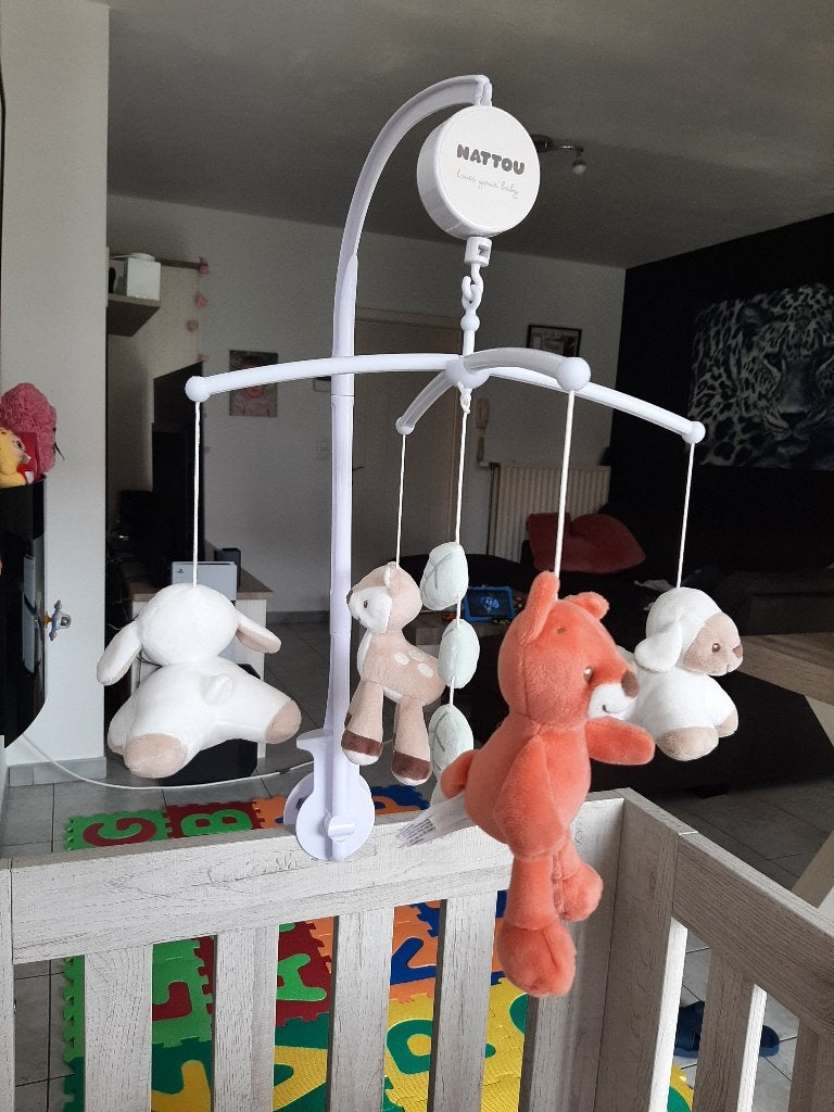 Muziek mobiel vos nattou met originele verpakking, Kinderen en Baby's, Ophalen, Zo goed als nieuw, Mobiel, Met geluid