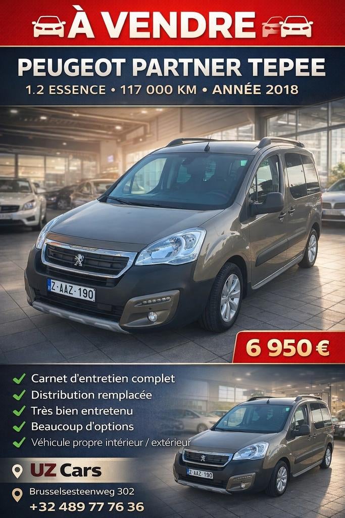 PEUGEOT PARTNER TEPEE 2018, Citroën, Boîte manuelle, Beige, Break