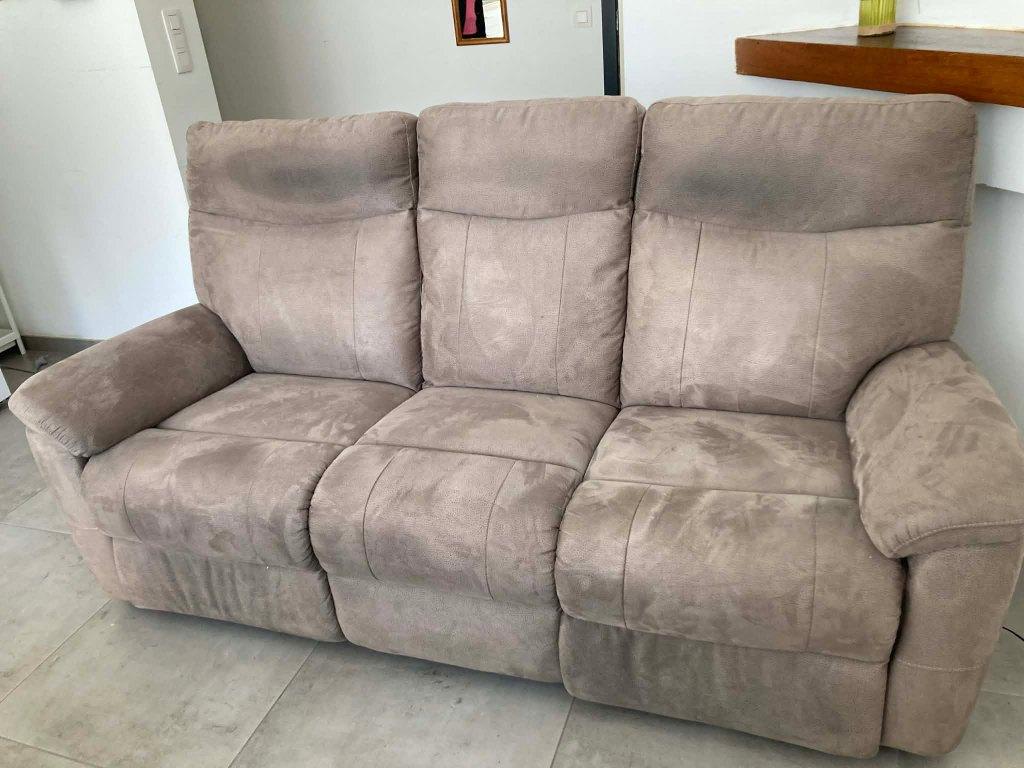 Fauteuil 3 places avec 2 relax électriques, Enlèvement, Utilisé