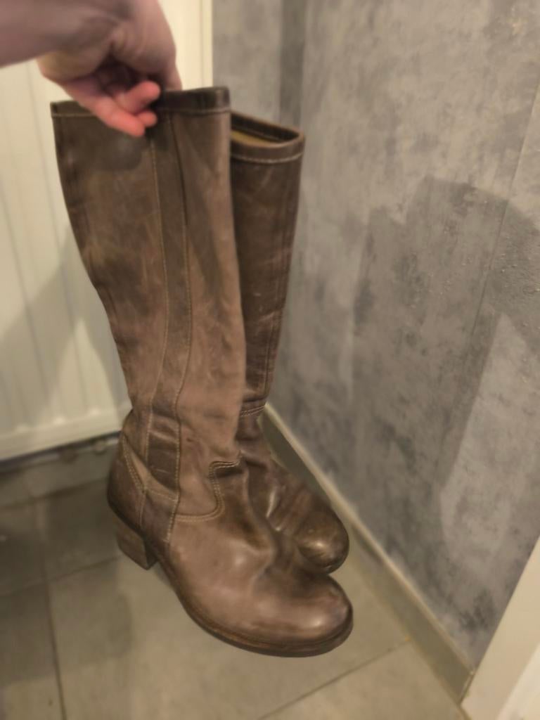 Bottes en cuir Babouche Baboos taille 39, Enlèvement ou Envoi, Brun, Babouche Baboos, Porté