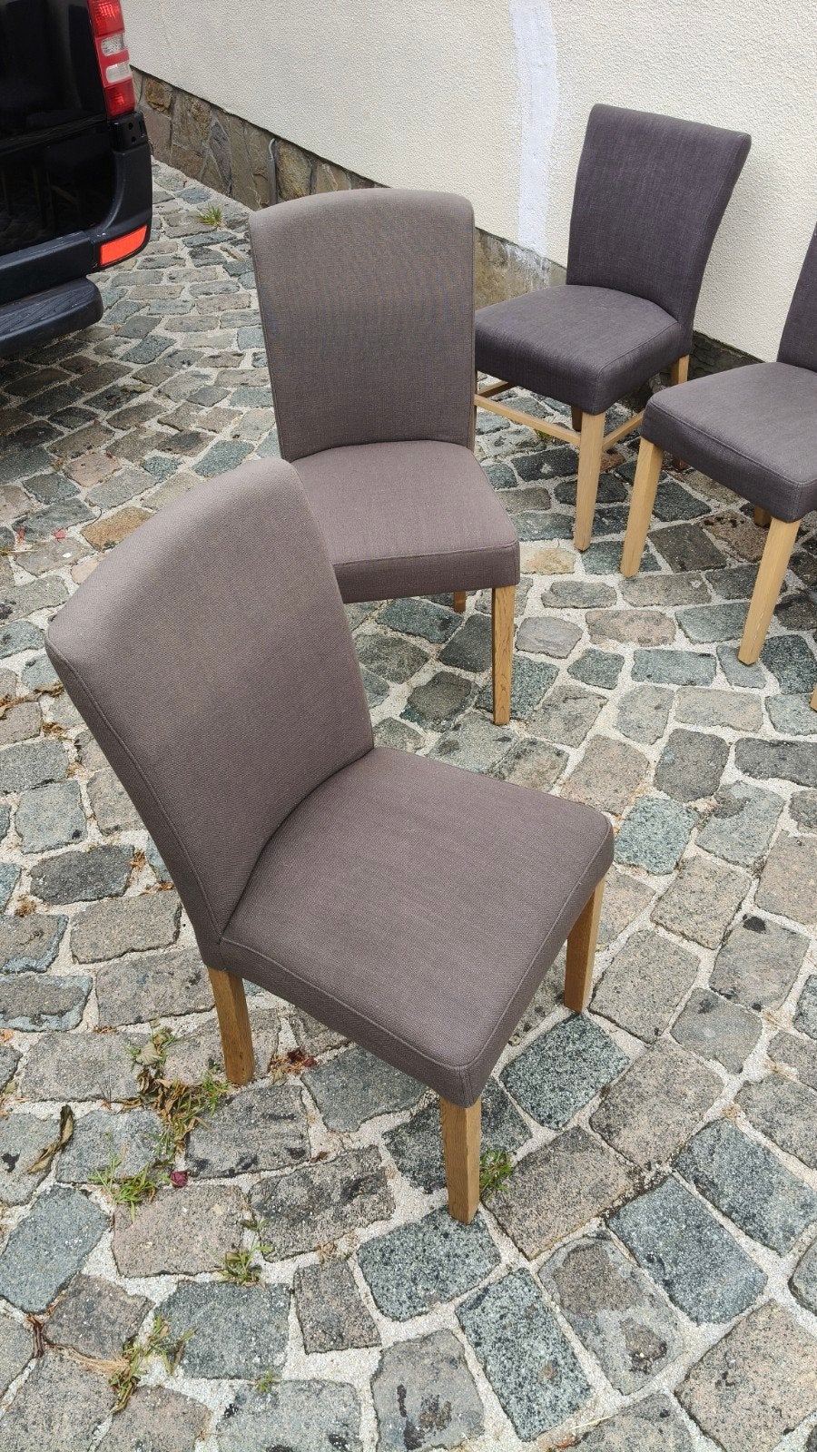 Chaises en tissu avec pieds en bois, Maison & Meubles, Chaises, Enlèvement ou Envoi