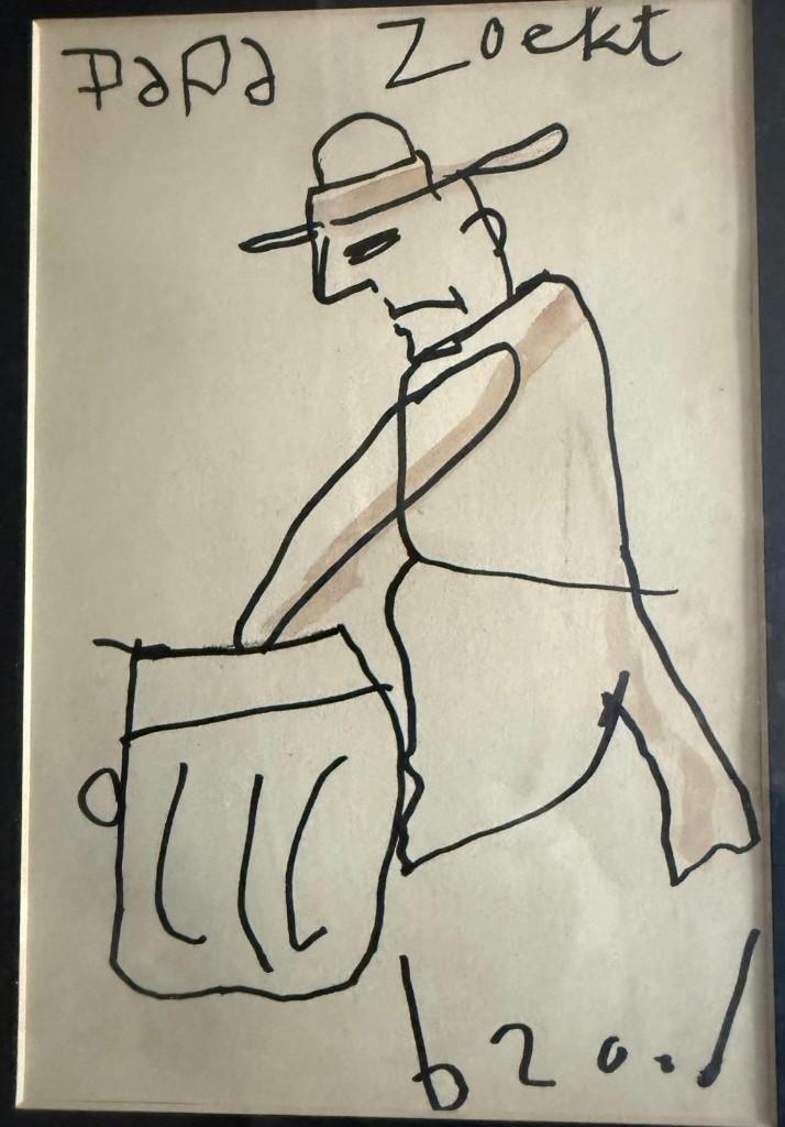 Herman Brood  Papa Zoekt  Stift Tekening, Antiek en Kunst, Ophalen