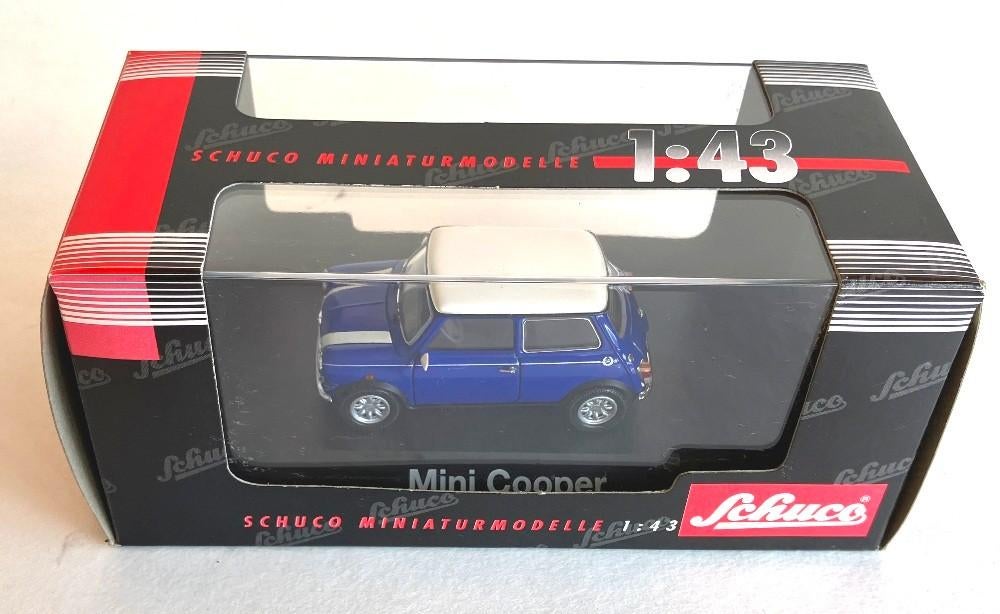 Mini Cooper blauw-wit Schuco # 02443., Ophalen of Verzenden, Zo goed als nieuw, Auto, Schuco