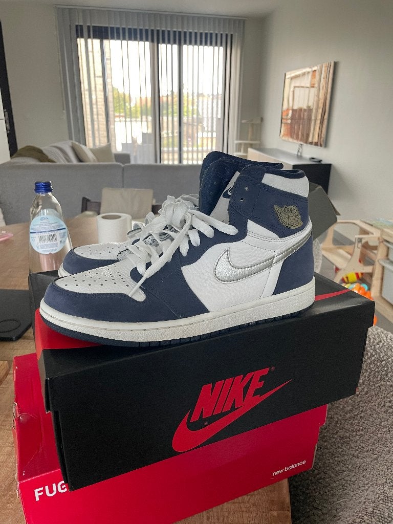 Air Jordan 1 High OG Midnight Navy - 40, Kleding | Heren, Nike, Ophalen of Verzenden, Sneakers, Gedragen