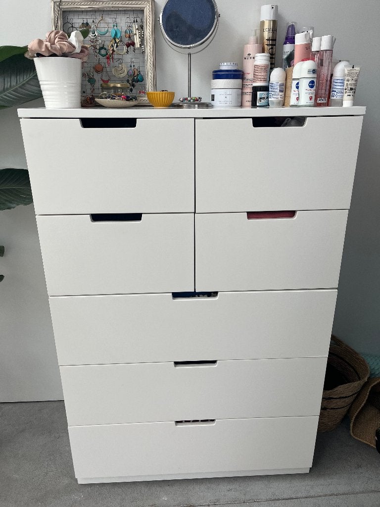 Commode Ikea Nordli 7 tiroirs, Ophalen, Gebruikt, 5 laden of meer, 100 tot 150 cm