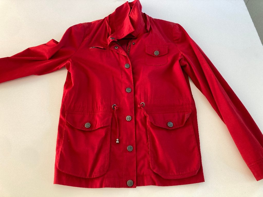 Rode jas - -zomer/tussenseizoen--  Hampton Bays ---  €15, Kleding | Dames, Jassen | Zomer, Ophalen, Gedragen