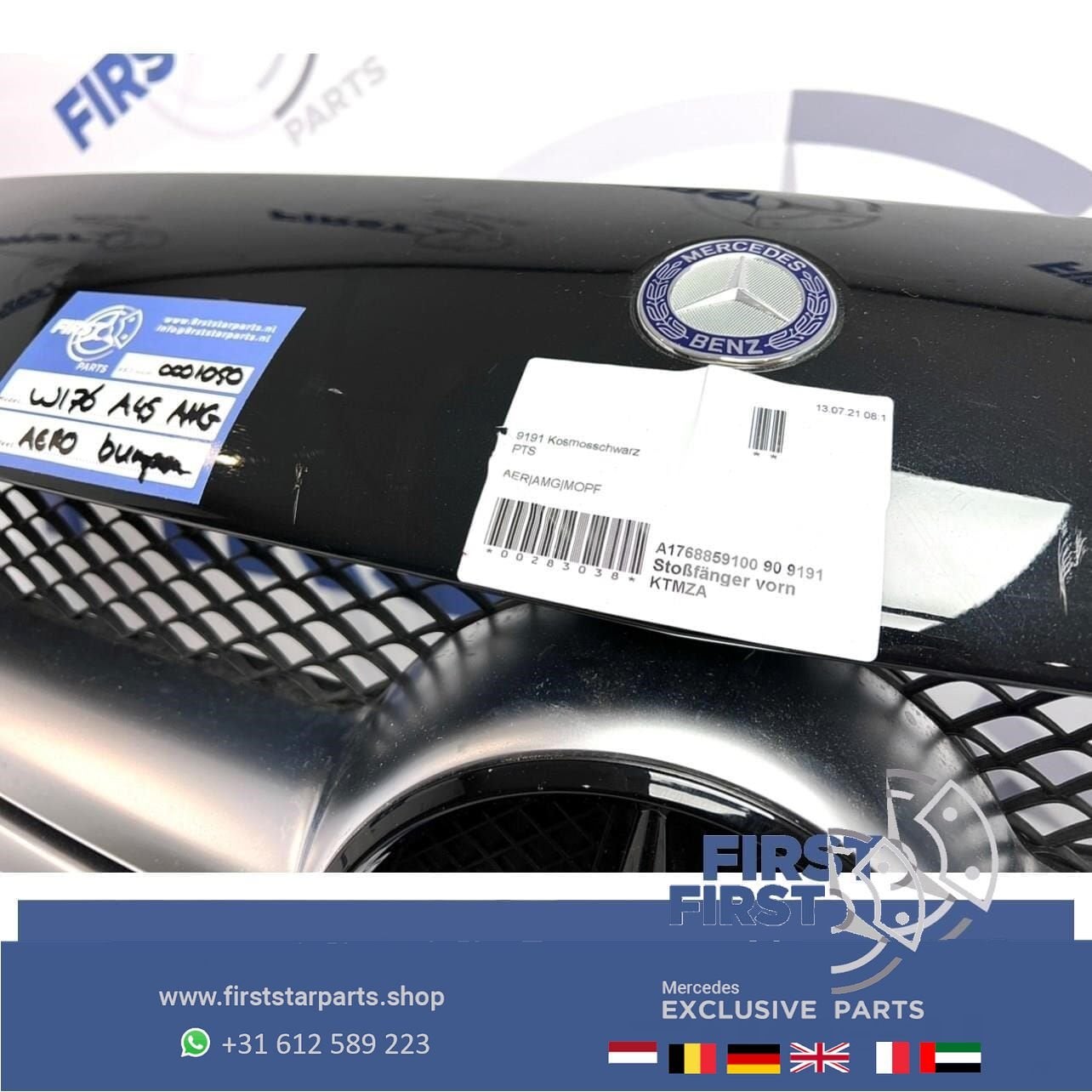 W176 FACELIFT A KLASSE 2018 A45 AMG PERFORMANCE VOORBUMPER Z, Gebruikt, -, Voor, Ophalen of Verzenden