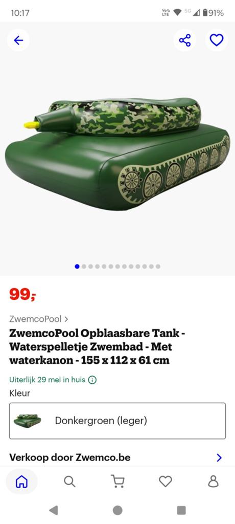 Opblaasbare tank, Ophalen