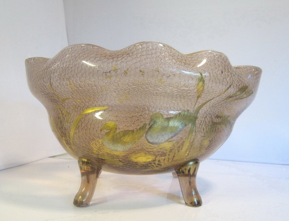 Antique Montjoye Art Nouveau, Legras coupe canards, ca1910, Enlèvement ou Envoi