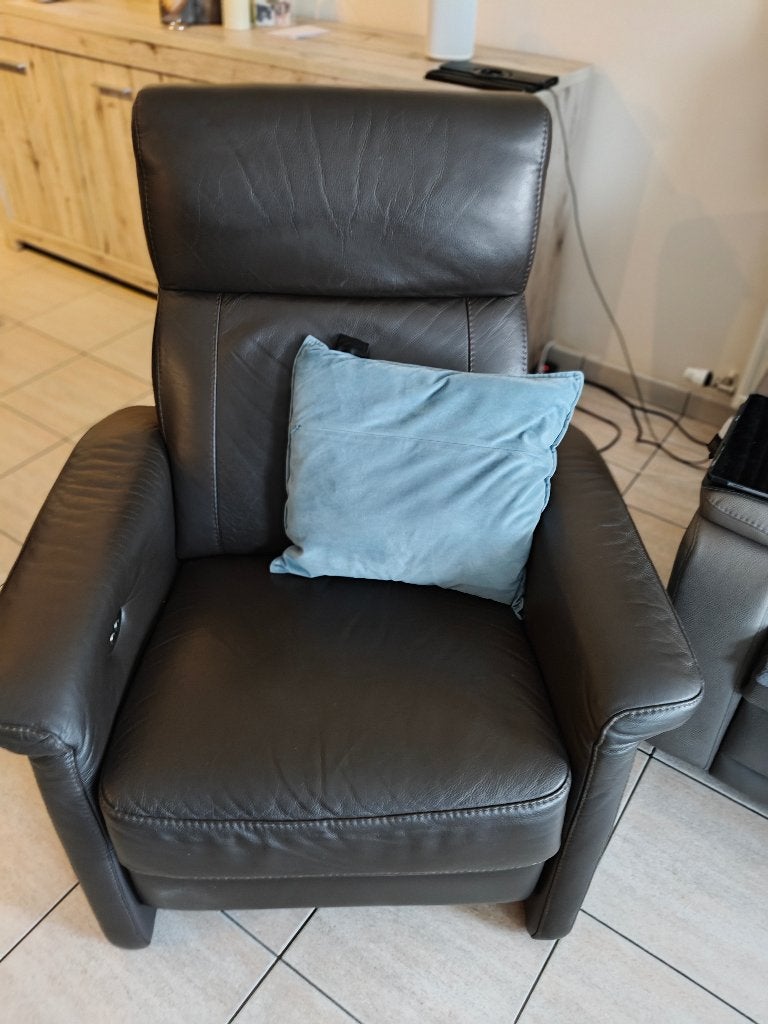 Relaxzetel lederen, Enlèvement, Utilisé, Cuir