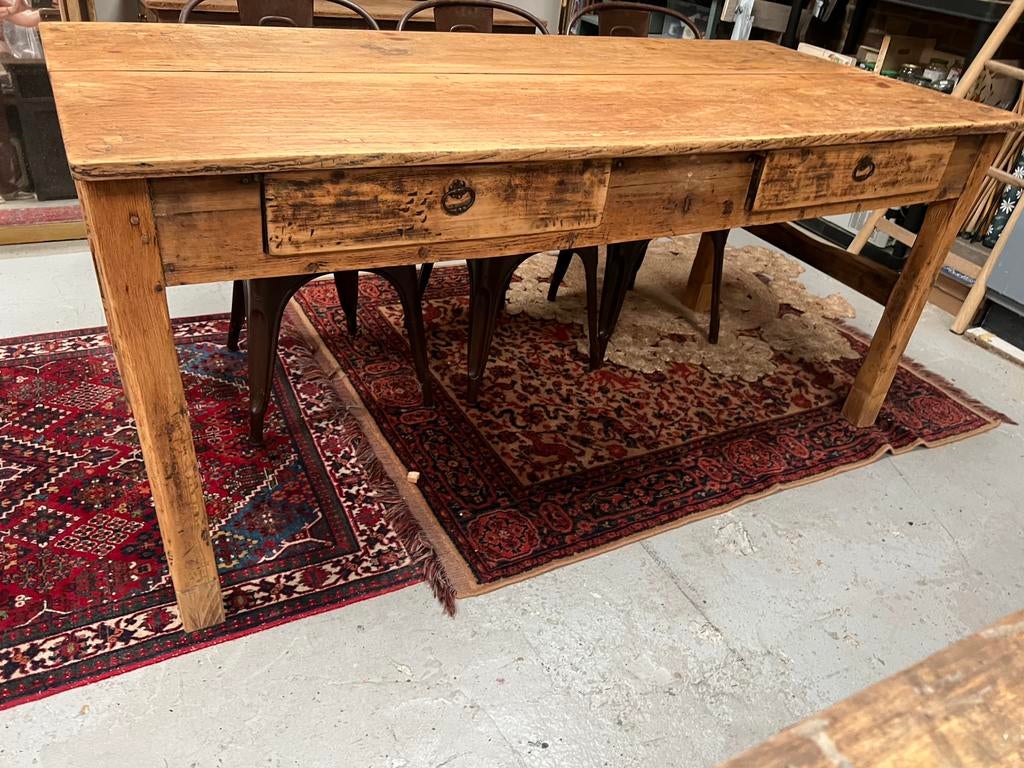 Ancienne table de ferme, 150 à 200 cm, Enlèvement, Utilisé, Rectangulaire