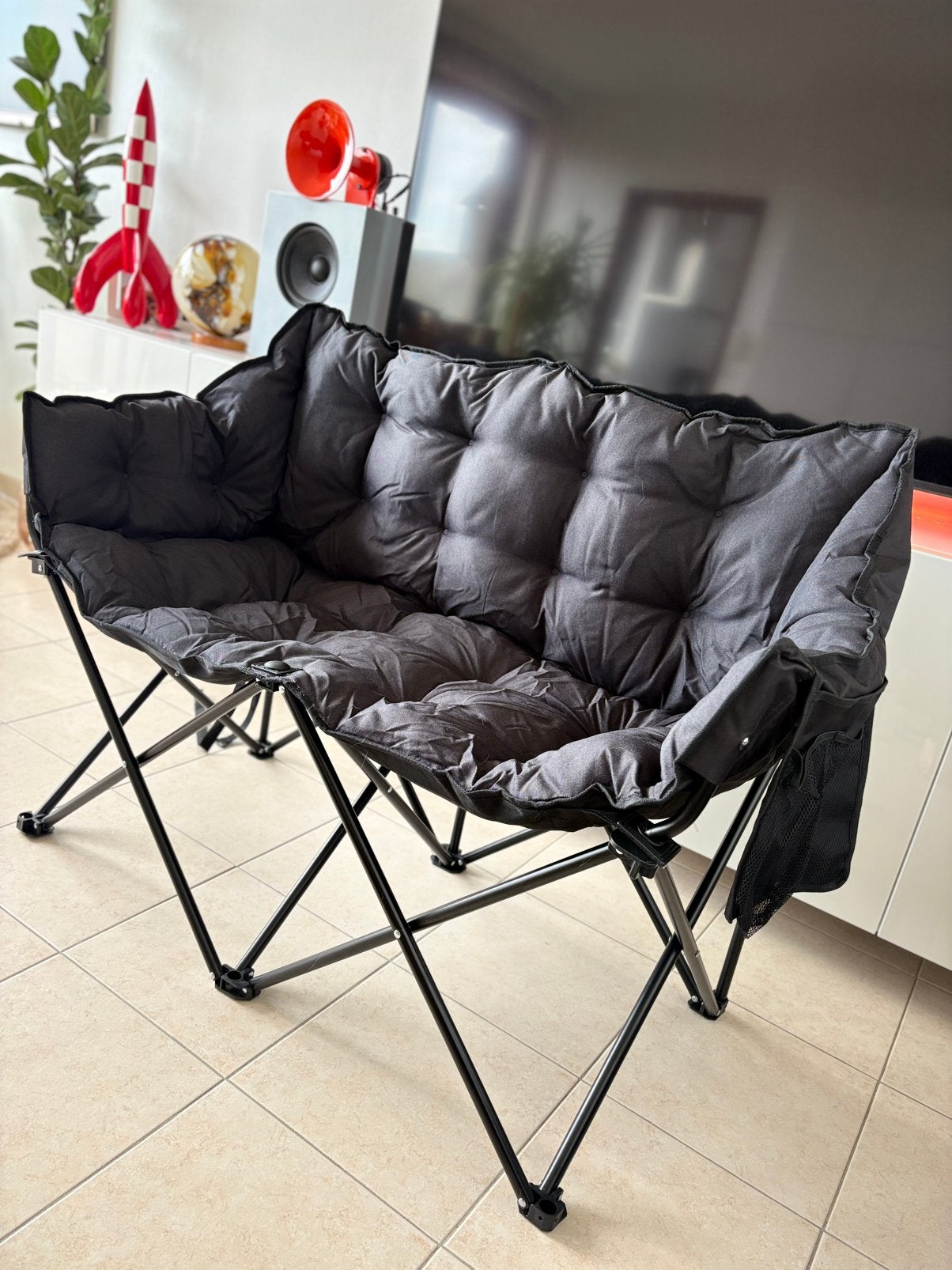 Kampeerstoel duo opvouwbaar, Caravanes & Camping, Meubles de camping, Comme neuf, Enlèvement