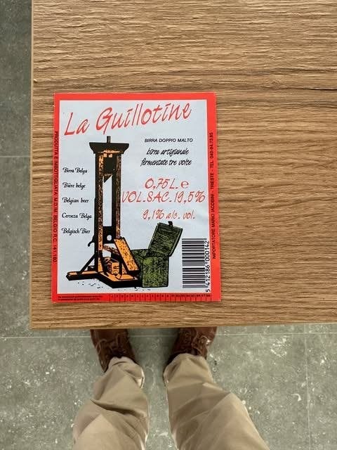etiket label La Guillotne 0,75 L importatore Trieste, Ophalen of Verzenden, Nieuw, Overige typen, Overige merken