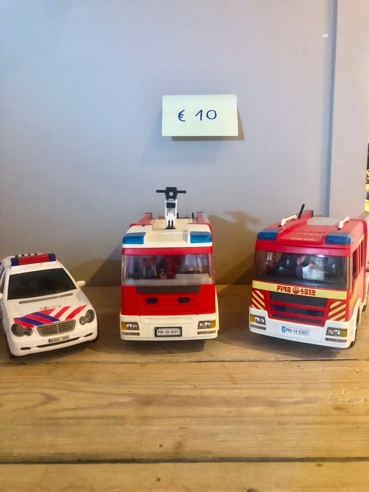 Brandweer wagens en politie, Ophalen, Gebruikt