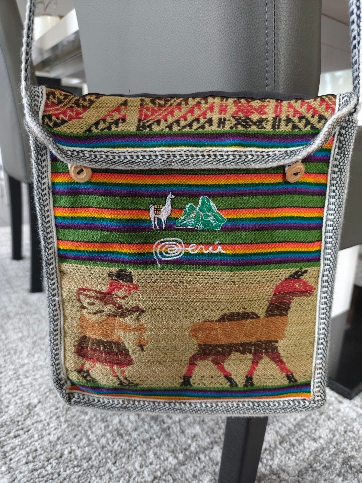 Peruaans handgeweven schoudertasje., Ophalen
