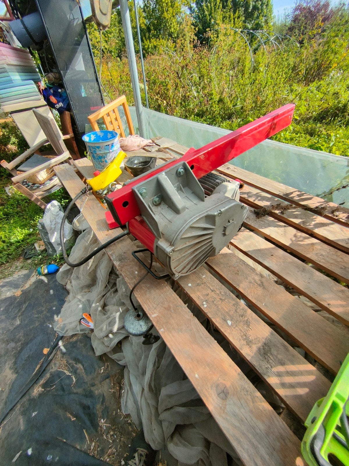 treuil l'europea he235, Bricolage & Construction, Treuils et Palans, Enlèvement, Utilisé, Électrique