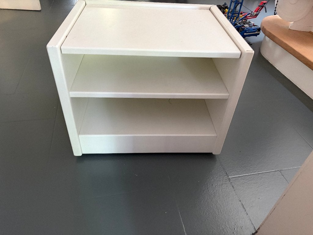 Petite table de chevet blanche, Enlèvement, Utilisé