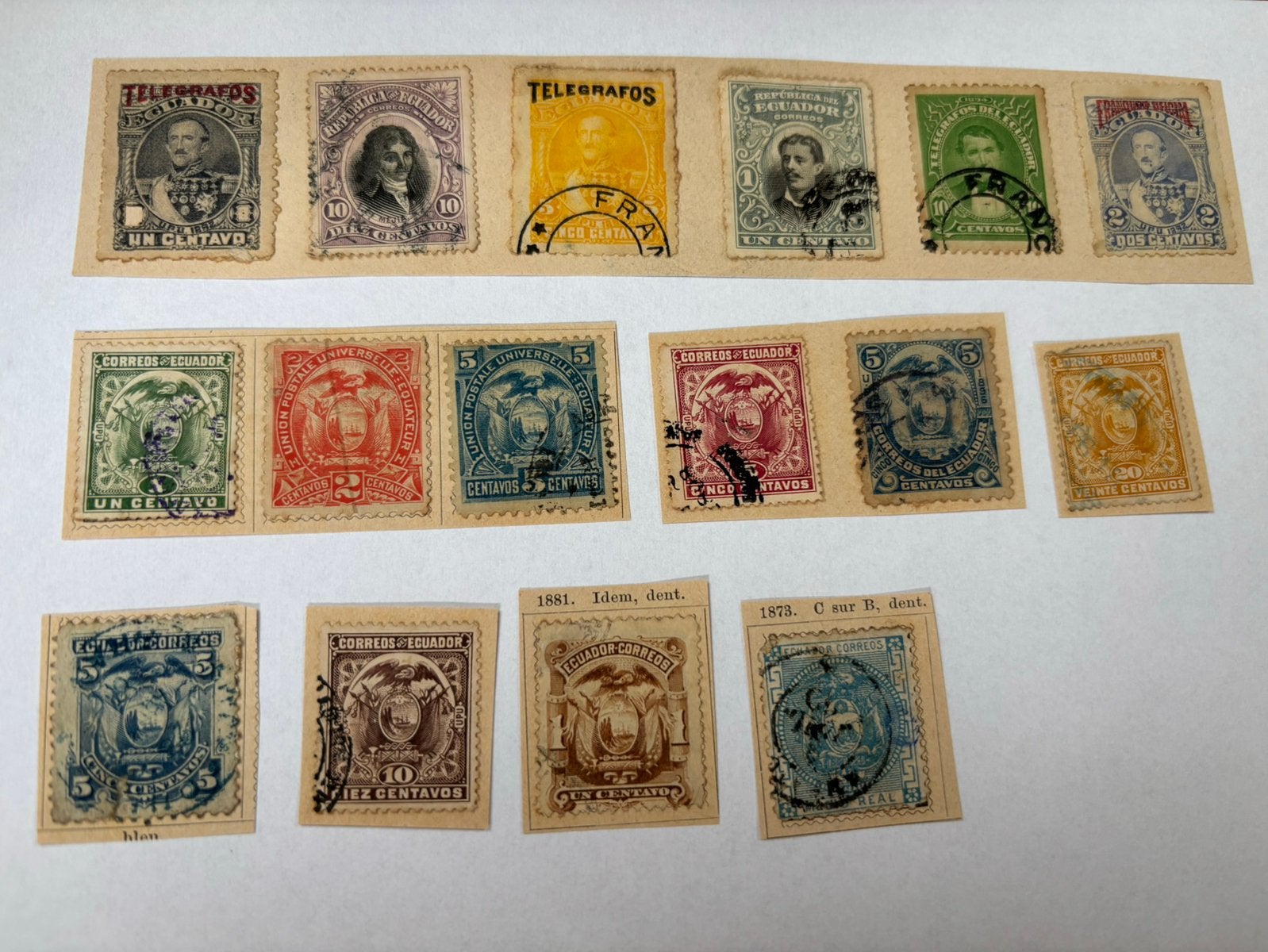 Oude postzegels Ecuador, Postzegels en Munten, Ophalen of Verzenden