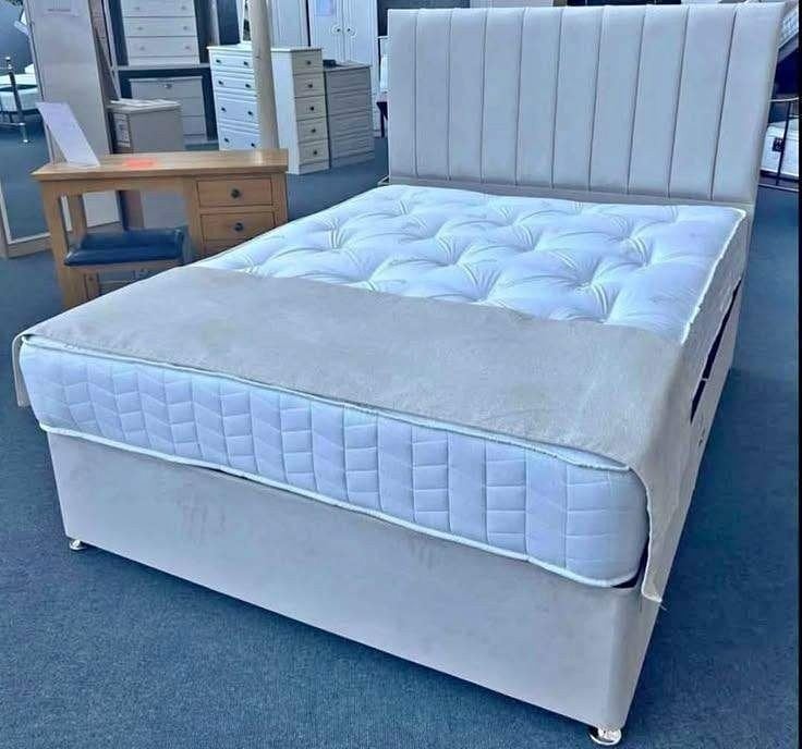 nouveaux lits avec matelas toutes tailles 140/200// 160/200, Mousse, Enlèvement ou Envoi, Beige, Dutch Dreams