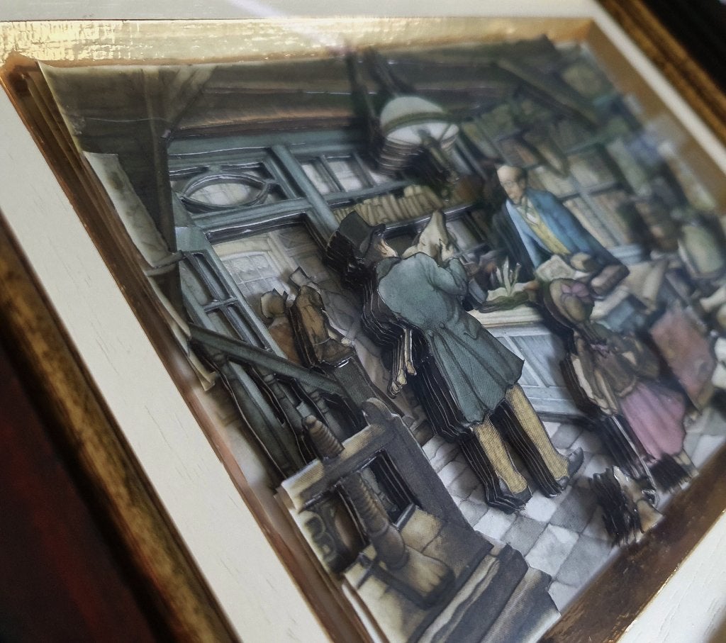 Kader met 10-Dimensionele tekening van Anton Pieck, Antiquités & Art, Art | Peinture | Classique, Enlèvement ou Envoi, Autres sujets