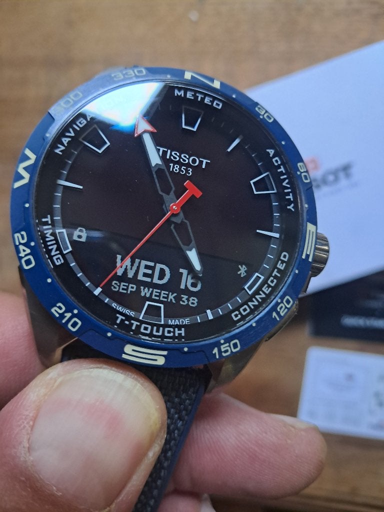 Tissot solar touch, Staal, Polshorloge, Kunststof, Zo goed als nieuw