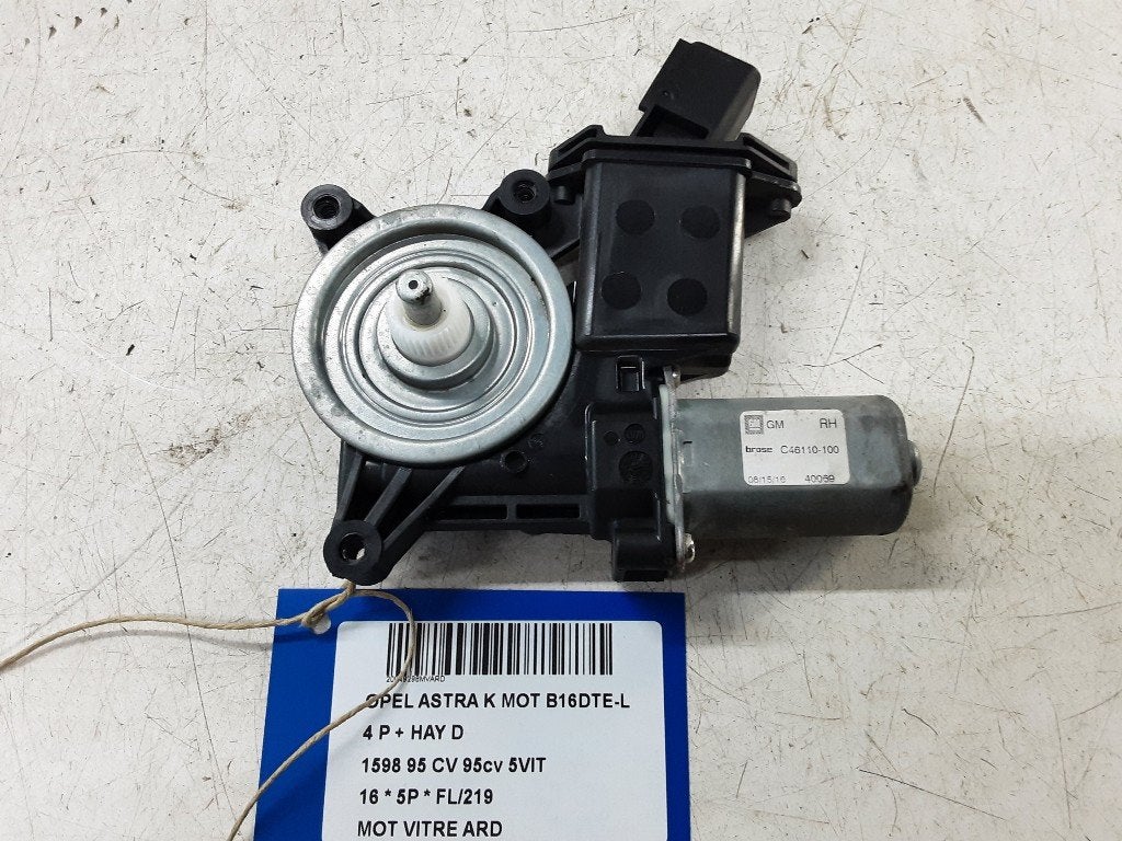 MOTOR RAAMMECHANIEK RECHTS ACHTER Opel Astra K (C46110100), Gebruikt, Achter, Rue de l'Espoir 34 34
4030  GRIVEGNÉE, BE, Info@Collignon.be