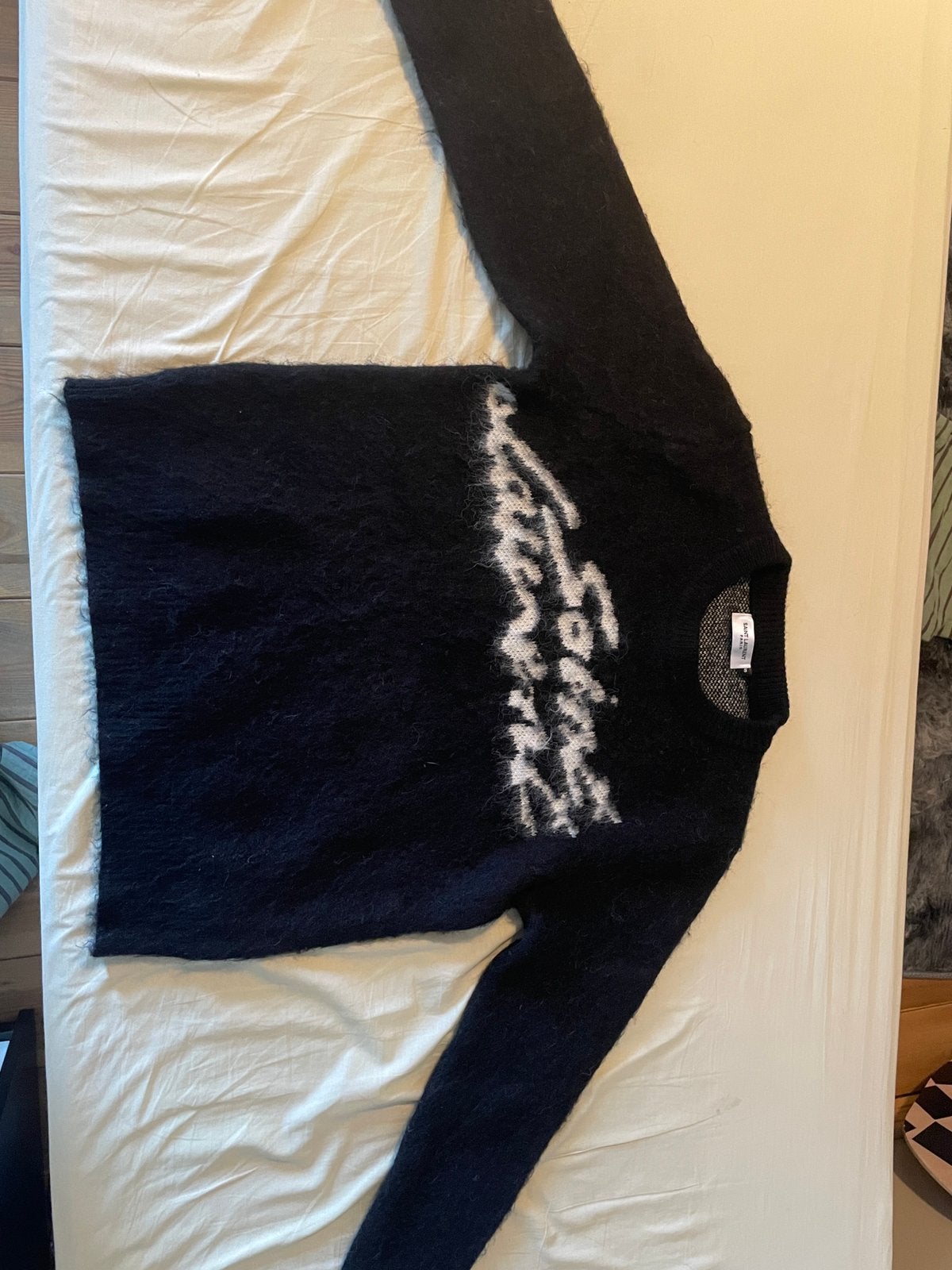 Saint Laurent Paris Sweater Zwart Maat S, Kleding | Heren, Truien en Vesten, Ophalen of Verzenden, Zo goed als nieuw, Maat 46 (S) of kleiner