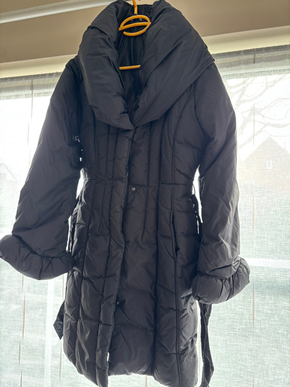 Winterjas, Ophalen of Verzenden, Zo goed als nieuw, Maat 38/40 (M), Zwart
