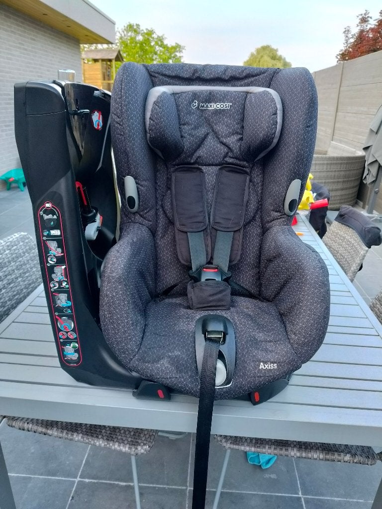 Maxi-Cosi Axiss Autostoel Black Crystal – 90 draaibaar, Kinderen en Baby's, Ophalen, Gebruikt, 9 t/m 18 kg, Verstelbare rugleuning