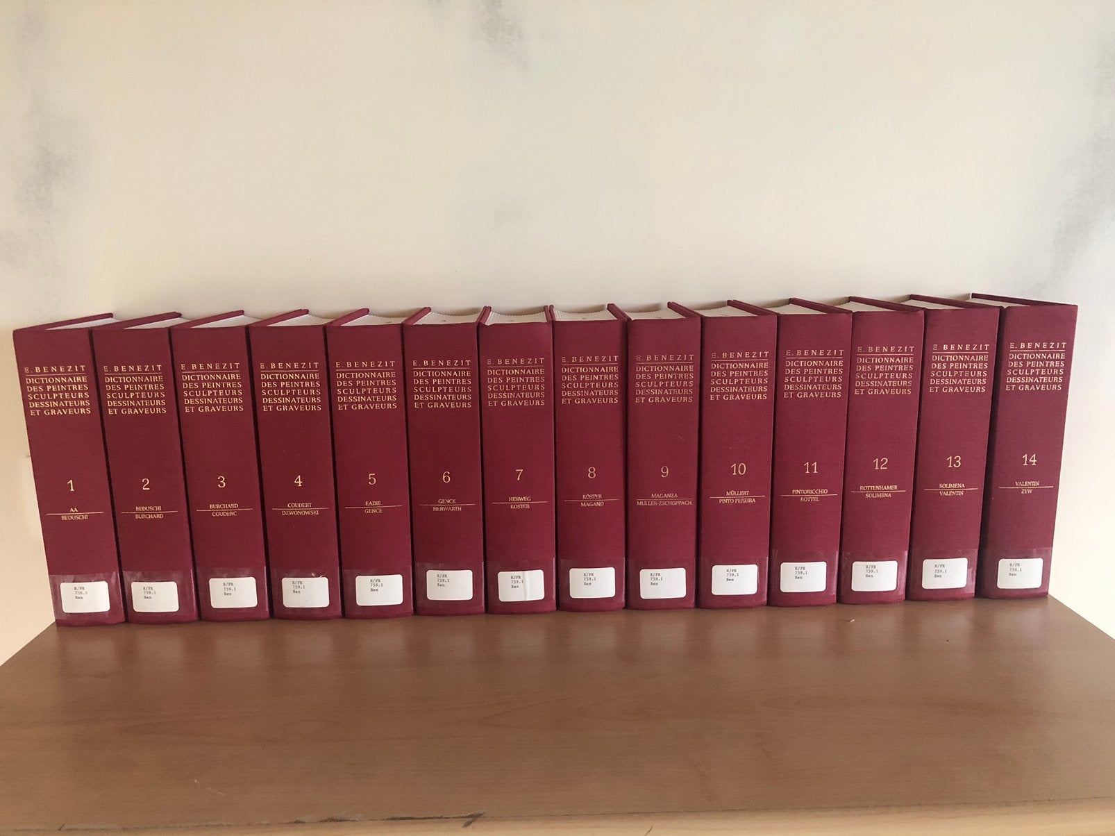 Benezit, dictionnaire, en 14 volumes, Livres, Enlèvement, Comme neuf