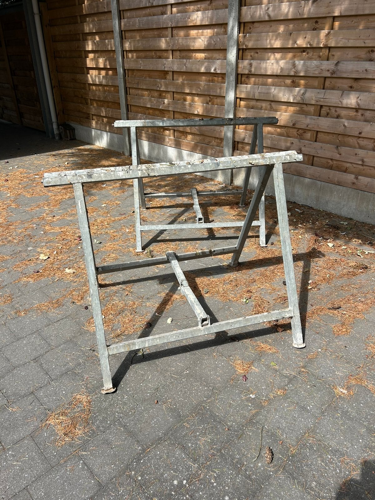 Bokken stelling werkbank stevig galva, Doe-het-zelf en Bouw, Steigers, Ophalen, Zo goed als nieuw